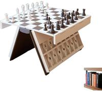 Portable 3D Printed Hangman Game - Compact Travel Board Game in Book Design for Family Gatherings, Parties, and Holiday Entertainment, Lightweight Strategy Game (chess)