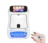 Portable 3D Printer for Nail Art, Automatic Nail Printing Machine with 5'' Touch Screen, 1200 DPI Resolution And 10S Fast Print & Cure, Al Intelligent Recognition for Beauty & Personal Care