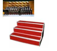 Portable 3Tier Choral Risers Platform Adjustable 50.4" to 78.7" Long Commercial Quality Performance Steps for Choirs Bands and Events - Ideal for Stage Use