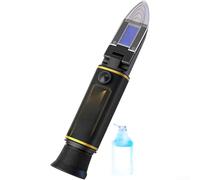Portable 4-in-1 Refractometer for Antifreeze Glycol Mixtures Battery Electrolyte and Windshield Washer Fluid Concentration Tests
