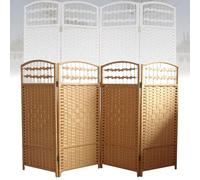 Portable 4 Panel Folding Woven Blackout Divider for Apartments Studies & Windowsills Freestanding 6 pcs Dimensions 120cm x 30cm Stylish Home Decor