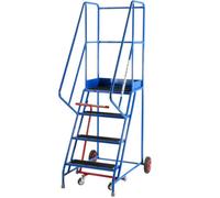 Portable 4 Tread Mobile Warehouse Safety Stairs With Anti-Slip Steps
