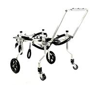 Portable 4-Wheel Dog Wheelchair Clete Support Pet Rehab Cart Easy Assembly for Dogs & Cats Ideal lity Aid for Did Pets