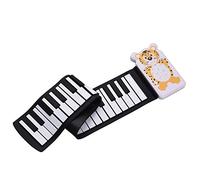 Portable 49-key Roll-up Electronic Piano Keyboard 8 Tones 6 Demos Record Funtion Built-in Speaker with Echo Sustain Trill Effect 3.5mm Output with Built-in Battery