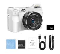 Portable 4K Camera 75MP Double Lens 18X 9 Mode Selection Detachable Battery Smartphone Compatibility Multiple Mode Camera