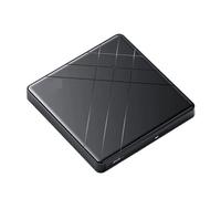 Portable 5" CD R/RW ROM DVD RAM DL Disk Reader Burner Player Recorder External Optical Drive Case Box For PC Laptop Space Saving(A with Hub)