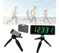Portable 5-Digit LED Race Timer with Tripod & Plastic Box, Ideal for Track & Field Sprints at Start/Finish Points