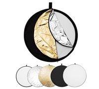 Portable 5-in-1 Collapsible Light Reflector for Photography Studio - Multi Round Disc