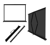 Portable 50 Inch Projection Screen - Mobile Self-Stand Tabletop Video Screen for Indoor/Outdoor Use, Retractable Design for Home, Hotel, School, Office, Desktop Projection