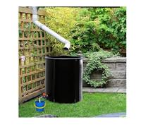 Portable 500L Collapsible Rainwater Harvesting Barrel with Filter - Black Garden Water Storage Tank Foldable Water Collector for Efficient Rainwater Management & Eco-Friendly Gardening