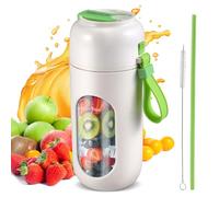 Portable 500ML Mini Blender for Fresh Fruit Juice and Smoothies, Rechargeable Smoothie Maker with Wireless Charging and Travel Lid - Ideal for Travel, Gym, and Office Use (02)