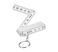Portable 50cm Folding Ruler Keychain - Sturdy & Compact Multi-functional Measurement Tool for Travelers, DIY Projects, Crafting & Daily Use | Easy-to-Carry Design with Secure Locking Mechanism |