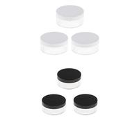 Portable 50g Clear Empty Loose Powder Container Set - DIY Makeup Jars with Sifter Lids for Travel and Professional Use