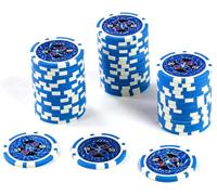 Portable 50PCS Counting Game Chips, Casino Monte Carlo Games Poker Chips, Metal Core 12g Poker Texas Hold`em Blackjack Club Poker Chips