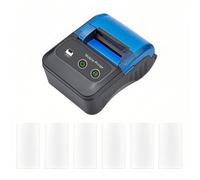 Portable 58mm Receipt Thermal Printer 2 inches Mini Mobile Pocket Printers with 6 Thermal Paper Roll USB&Wireless BT Connection Compatible with Windows/Android/iOS for Office Market