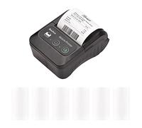 Portable 58mm Receipt Thermal Printer 2 inches Mini Mobile Pocket Printers with 6 Thermal Paper Roll USB&Wireless BT Connection Compatible with Windows/Android/iOS for Office Market/51 ( Color : Black