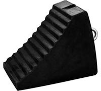 Portable 5KG Rubber Wheel Chock | Heavy-Duty Non-Slip Wheel Stop for Trucks, Trailers, RVs & Parking Safety | Durable Rubber Vehicle Wheel Stopper with Handle - Black