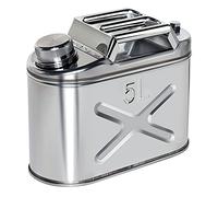 Portable 5L 10L Stainless Steel Jerry Can, Leak Proof Fuel Tank With Spout & Handle, Rust Resistant Gasoline Container For Car Motorcycle Outdoor Emergency Use