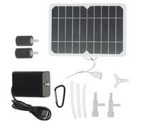 Portable 5W 5V Solar Panel With Bubble Stone Power Oxygenator Camping Epoxy Panel For Fish Container Power Oxygen Pumping Fish Pond