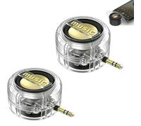 Portable 5X Speaker Amplifier-Plug & Play for Music/Calls, 2026 New Cell Phone Speaker Amplifier with 3.5mm & Type-C, Immersive Audio Anytime for Phone, iPad, Smartphone, Tablet (Transparent*2,3.5mm)