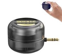 Portable 5X Speaker Amplifier-Plug & Play for Music/Calls, Portable Mobile Phones Sound Amplifier, Compact Sound Enhancer for Parties/Meetings/Car, Mini Convenient Speaker (Black 3.5mm)
