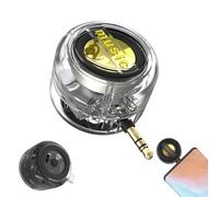 Portable 5x Speaker Amplifier-Plug Play for Music/Calls, Portable Mobile Phones Sound Amplifier, with 3.5mm/Type-C Small Loudspeaker with Clear Bass for Tablet, MP3, Smartphone (Transparent,3.5mm)