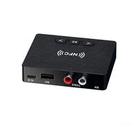Portable 6.0 Receiver with NFC Touch USB Drive Support AUX for RCA for Car PC TV Audio Black for mini 18mm