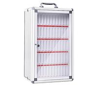 Portable 6/12/24/36/48/60Slot Cell Phone Storage Cabinet Lockable Phone Security Box for School Factory Exam Office Silver Color Ideal for Work and Events