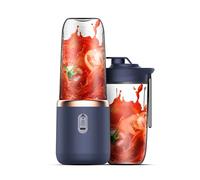 Portable 6 Blade USB Rechargeable Blender Cup with 2 Bottles Travel Mixer
