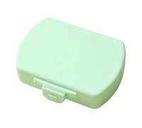 Portable 6 Compartment Daily Pill Box, Multi Color Mini Plastic Travel Medicine Organizer for Vitamin Capsule Supplement Pocket Storage (Green)