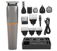 Portable 6 - in - 1 Hair Clipper Trimmer, Black, Electric Styling Tool - Waterproof Build, USB Fast Charge, Home Grooming Gem