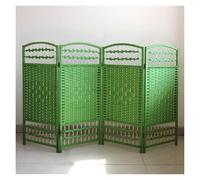Portable 6Panel Room DividerFreestanding Folding with Blackout Weave Ideal for Changing Rooms Offices or Home Use (Green 120x40CM)