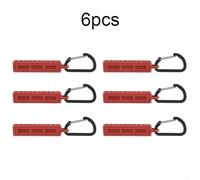 Portable 6PCS Screwdriver Bit Holder with 10 Holes and Carabiner, Tool Storage Belt for Efficient Hex Shank Bit Management in Various Home and Work Environments (red)