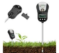Portable 7-in-1 Soil Moisture Meter, Dual Display Plant Tester with 90° Adjustable Head, Measures Moisture/pH/Fertility/Light/Soil & Air Temp/Humidity for Indoor Outdoor Garden Lawn Farm