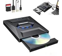 Portable 7-in-1 Usb 3.0 Dvd Drive With Usb-c Hub & Sd/tf Card Slot, External Cd/dvd Burner For Laptop/desktop, High-speed Data Transfer