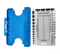 Portable 7-Step ECG Caliper Measurement Tool for Heart Rate Rhythm Axis Assessment, Transparent Reference Card with PVC Holder, 8.5 x 5.4 cm(Ruler + Card Holder)