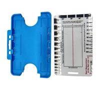 Portable 7-Step EKG Caliper Measurement Tool for ECG Interpretation, Transparent ABS Ruler with PVC Card Holder, 8.5 x 5.4 cm - for Ideal for Medical Students and Physicians