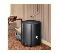 Portable 750L Foldable Rainwater Harvesting Barrel PVC Coated Water Collection Tank for Gutter Systems Lightweight Rainwater Storage Solution for Gardens (Black)