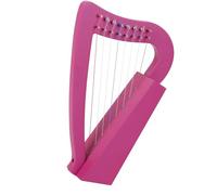 Portable 8 String Lyre Harp for Beginners, Easy, Rose red