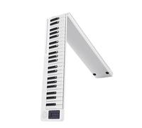 Portable 88 Keys Foldable Piano Digital Piano Multifunctional Electronic Keyboard Piano For Piano Student Instrument (Color : White)