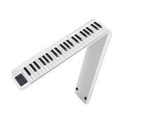 Portable 88 Keys Foldable Piano Digital Piano Multifunctional Electronic Keyboard Piano For Piano Student Instrument (Color : White)