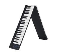 Portable 88 Standard Keys Electric Piano, Foldable Design For Rasy Portability, Support APP BT5.0 MIDI Output, With Carry Bag, For Beginners Kids Teens Adults (Color : Black)