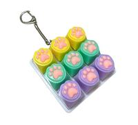 Portable 9 Keys Mechanical Switch Tester with Click Stress Relief Focus Training Keychain Click Key Cap