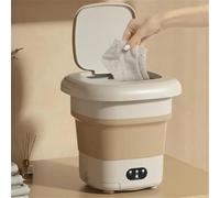 Portable 9L Mini Washing Machine for Socks and Underwear - Foldable Home Washer with Dehydration Drying Function