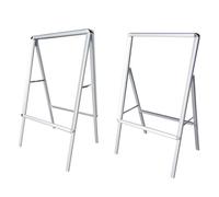 Portable A-Board Sign Holder, Lightweight Aluminum A-Frame Message Board With Anti-Glare Cover, For Indoor Outdoor Advertising, Shop Promotions, Cafes And Street Marketing(Single-sided 80 * 120)