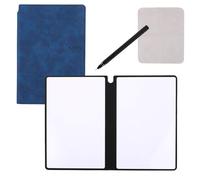 Portable A5 Dry Erase Whiteboard Notebook, 9.4x6.5 Inch Reusable Small Desk White Board Erasable Memo Whiteboard Notepad for Business Home Office (Deep Blue)