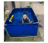 Portable Above Ground Fish Pond, Heavy-Duty Canvas Tank with Drain Valve, Foldable Design for Koi Culture and Agricultural Irrigation