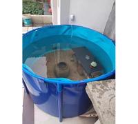Portable Above Ground Pool with Flexible PVC Liner Self-Supporting Aquarium for Koi and Goldfish Easy to Install Outdoor Water Tank
