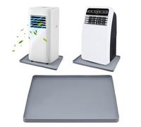 Portable AC Drip Pan, 20''x16'' Portable Air Conditioner Drip Pan, Prevent Water Leakage and Protect Floor & Carpet, Non-Slip Soft Silicone Mat with Raised Edge, for Under Portable AC Unit Drip Tray