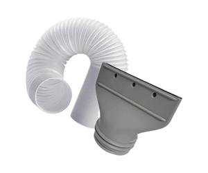 Portable AC Vent Repair Hose Set with Flat Outlet Adapter and Flexible Corrugated Tube for Bedroom Studio Cooling Needs Portable Ac Vent Connector Replacement Hose Flat Outlet Duct Adapter Cooling